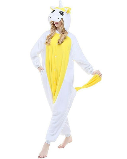 Einhorn-Pyjama-Overall Gelb