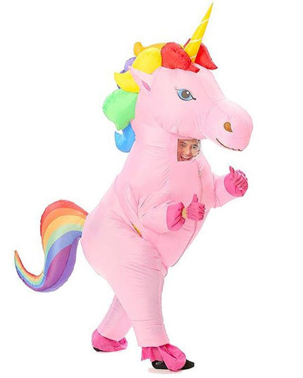 Mehrfarbige aufblasbare Einhorn-Verkleidung