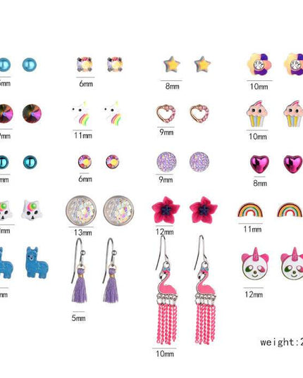 Einhorn Ohrringe Set