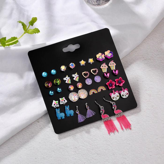 Einhorn Ohrringe Set