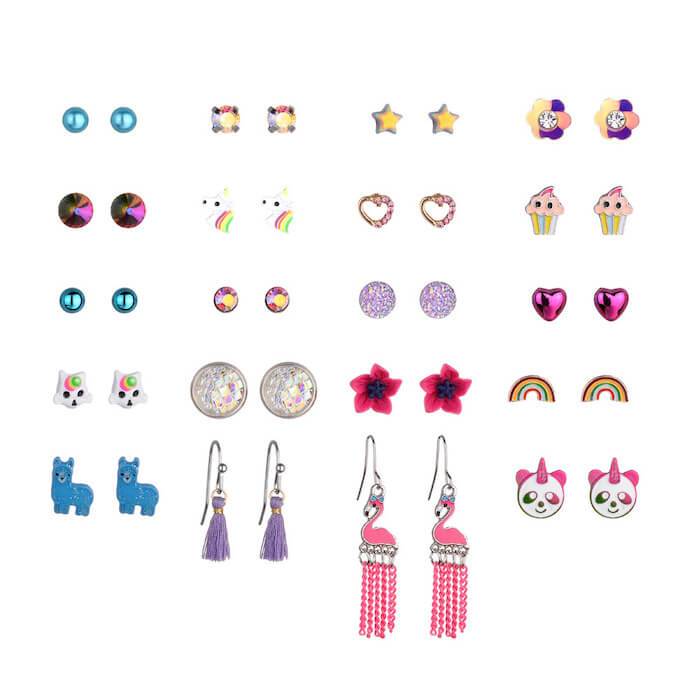 Einhorn Ohrringe Set