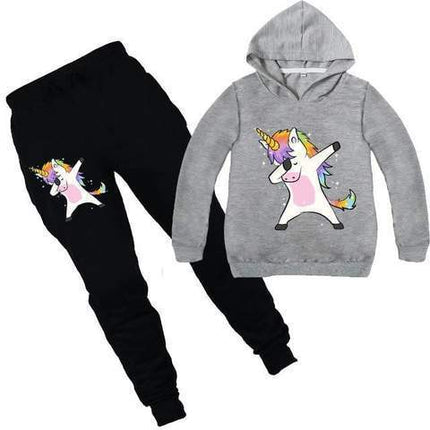 Einhorn Gray Dab Trainingsanzug Set