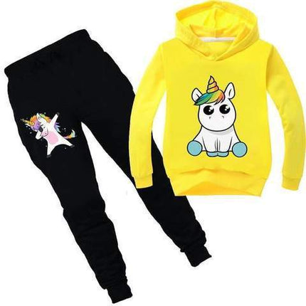Einhorn Trainingsanzug Set Kawaii Gelb