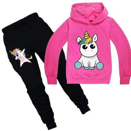 Einhorn-Trainingsanzug Set Kawaii Rosa
