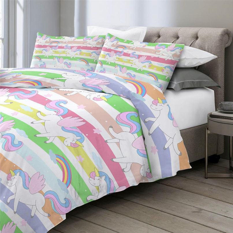 Einhorn-Bettwäsche Girly