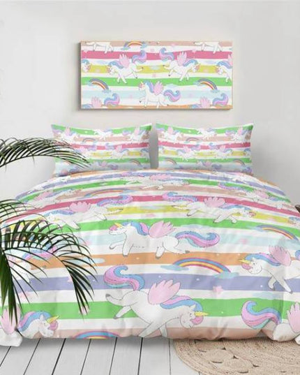 Einhorn-Bettwäsche Girly