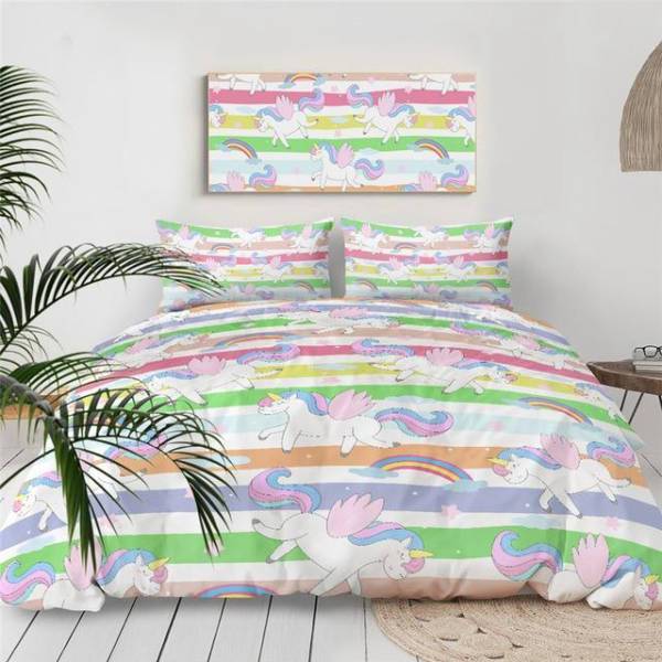 Einhorn-Bettwäsche Girly