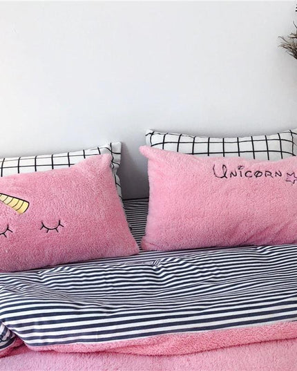 Einhorn Winter Bett Set
