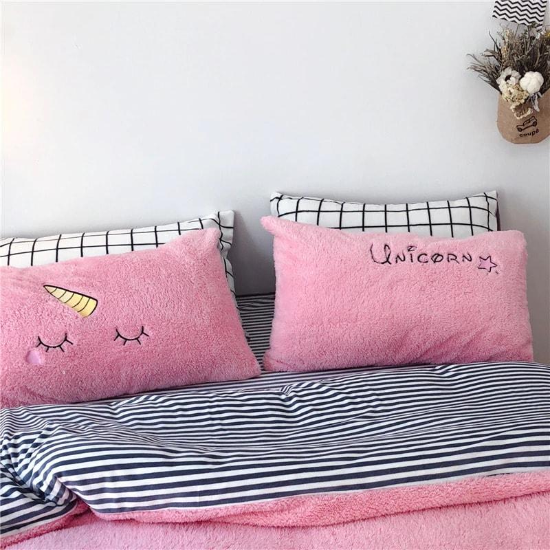 Einhorn Winter Bett Set