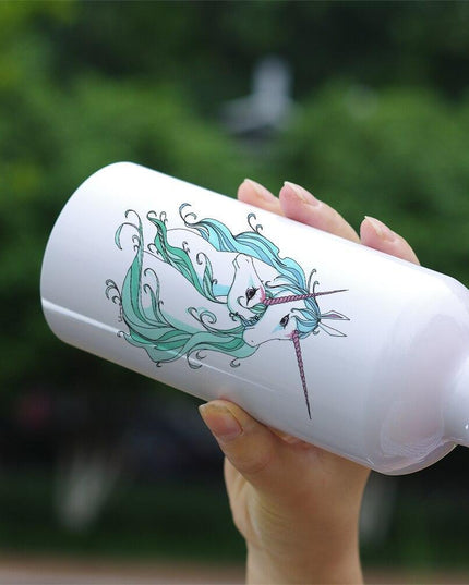 Weiße Einhorn-Flasche