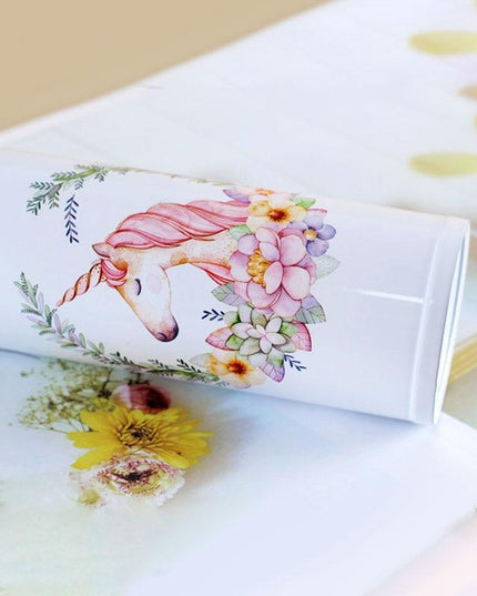 Edelstahl-Einhorn-Flasche Blumen