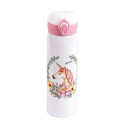 Edelstahl-Einhorn-Flasche Blumen