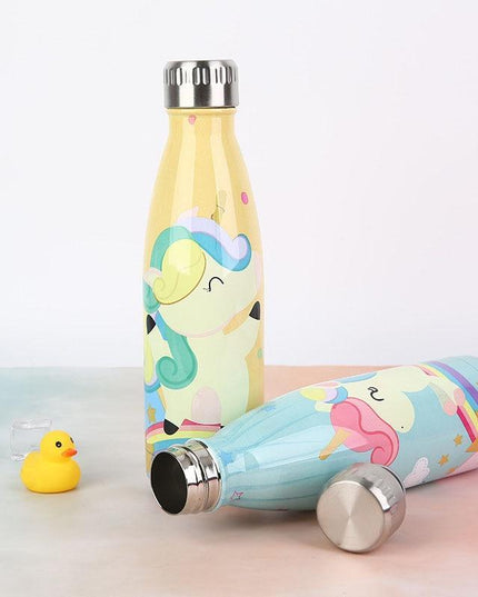 Gelbe Einhorn-Flasche