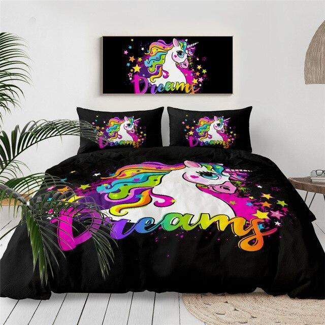 Bettbezug Emoji Einhorn