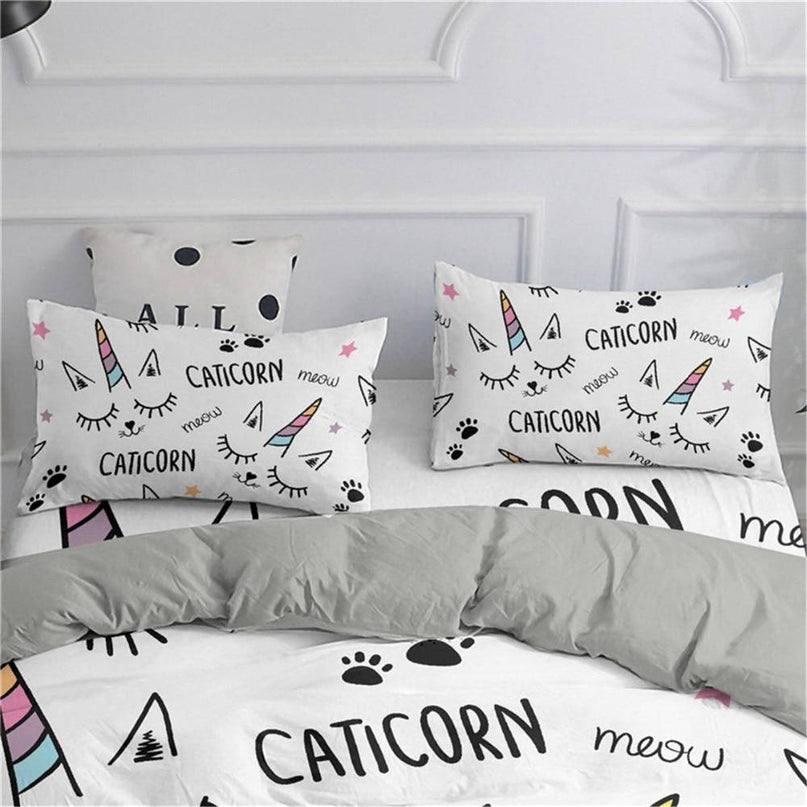 Bettbezug Einhorn Katze