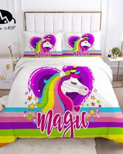Bettbezug Einhorn Herz