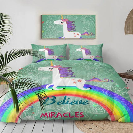 Bettbezug Happy Einhorn