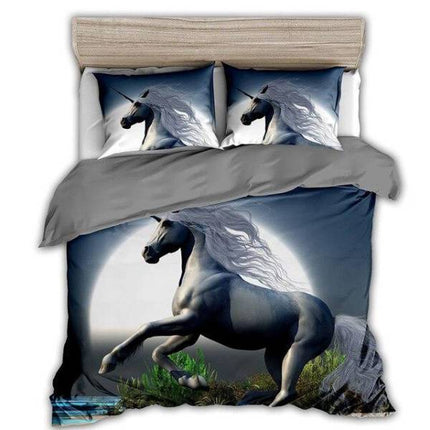 Bettbezug Einhorn Nacht