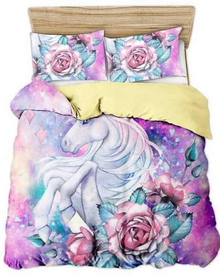 Bettbezug Einhorn Rosa