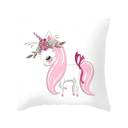 Einhorn Kissen Blumenkranz