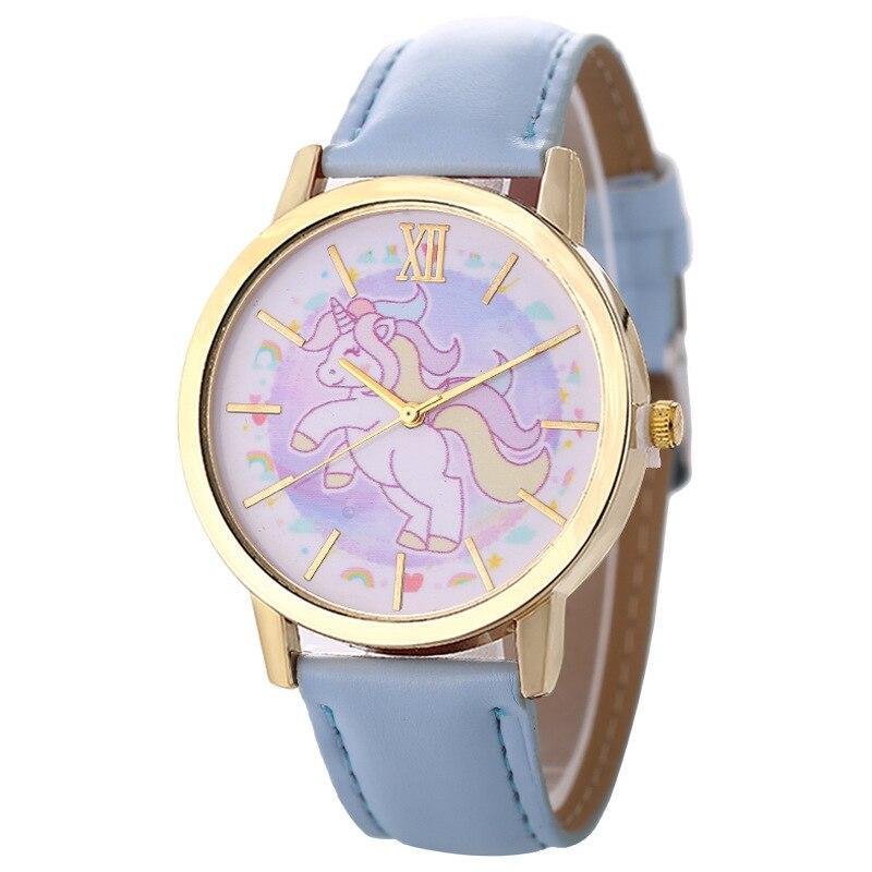 Einhorn Lederuhr für Mädchen