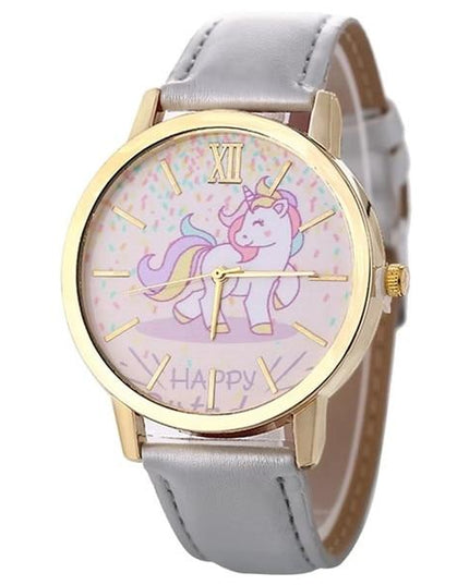 Einhorn Uhr Leder