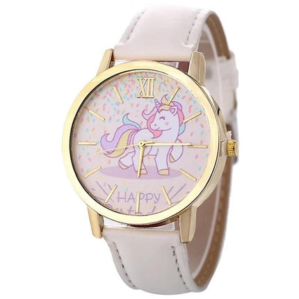 Einhorn Uhr Leder