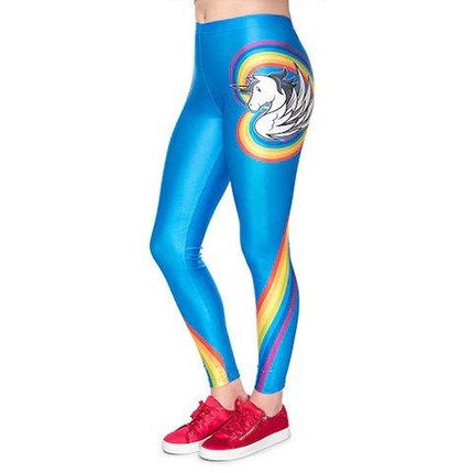 Einhorn-Legging-Hose Regenbogen Frau