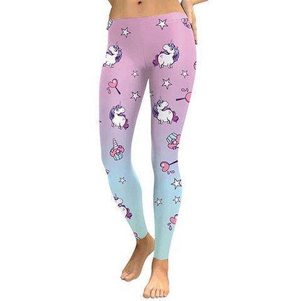 Rosa Einhorn-Legging-Hose für Frauen