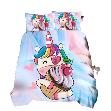 Einhorn Bettwäsche Cupcake