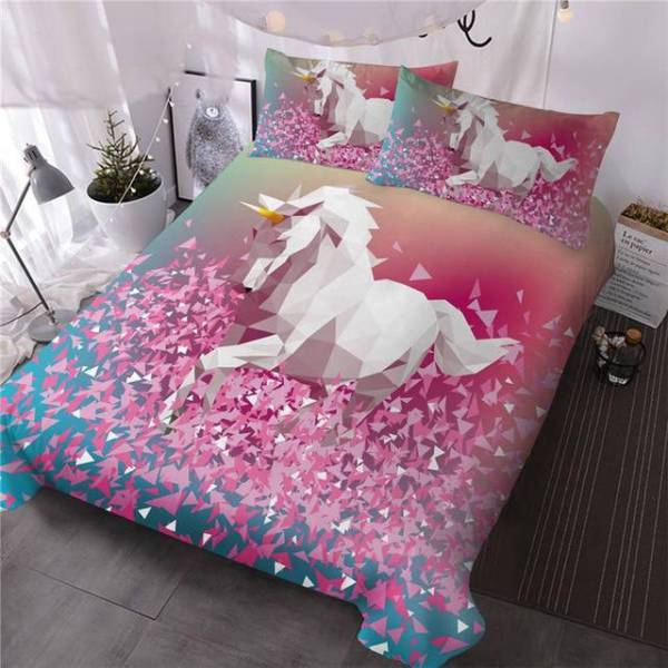 Einhorn Bettwäsche 3d