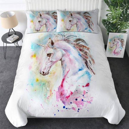Einhorn Aquarell Bett Set