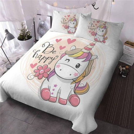 Beige Einhorn Bett Set