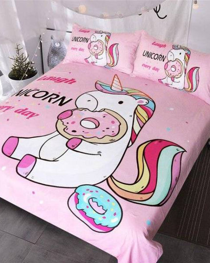Einhorn Donuts Bett Set