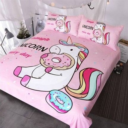 Einhorn Donuts Bett Set