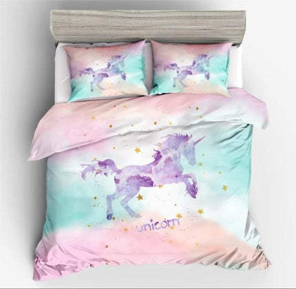 Einhorn-Bett-Set Mädchen-Schlafzimmer
