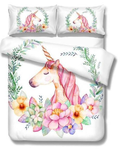 Einhorn Blume Bett Set Schlafzimmer