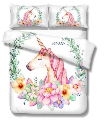 Einhorn Blume Bett Set Schlafzimmer