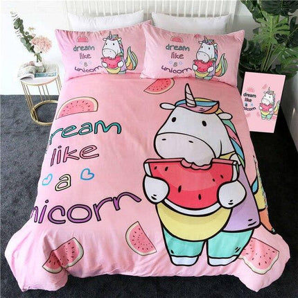 Einhorn Girly Bett Set