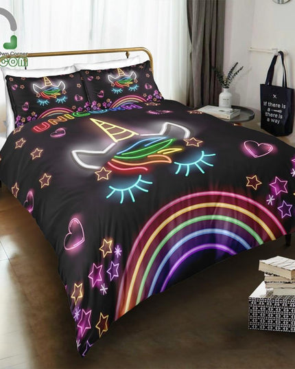 Kawaii Einhorn Bett Set 3D