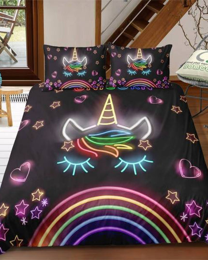 Kawaii Einhorn Bett Set 3D