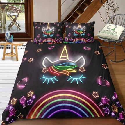 Kawaii Einhorn Bett Set 3D
