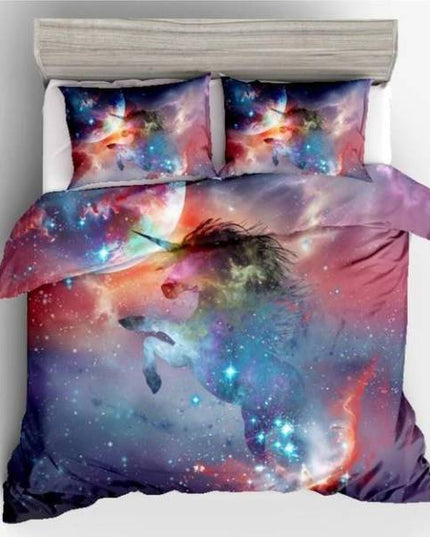 Einhorn-Mond-Galaxie-Bett-Set