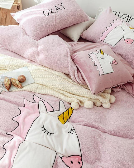 Einhorn Bettwäsche Fleece