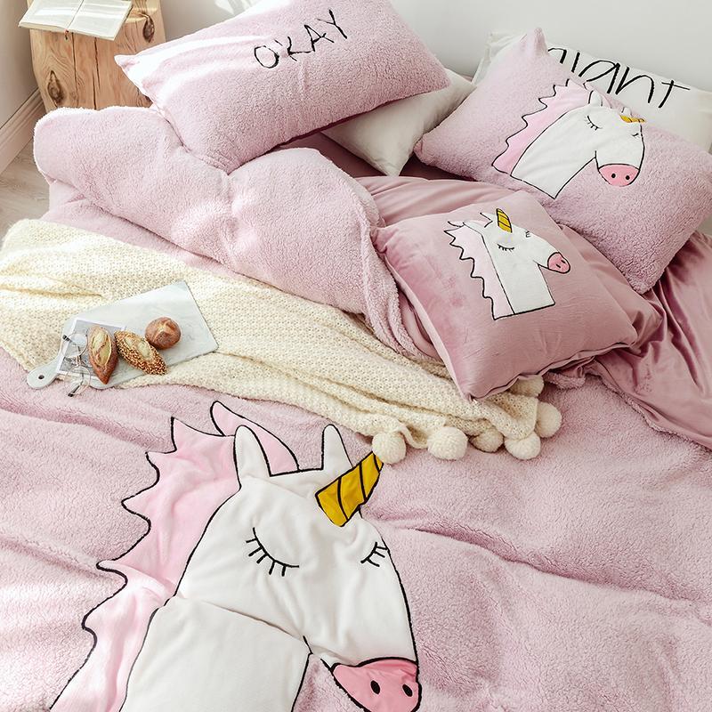 Einhorn Bettwäsche Fleece