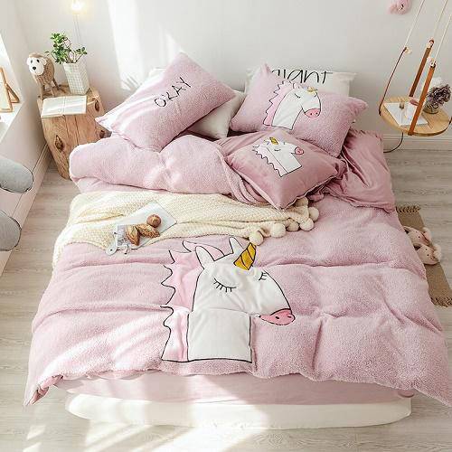 Einhorn Bettwäsche Fleece
