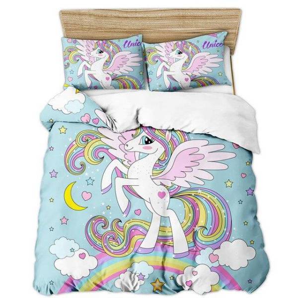 Bettwäsche-Set Fliegendes Einhorn