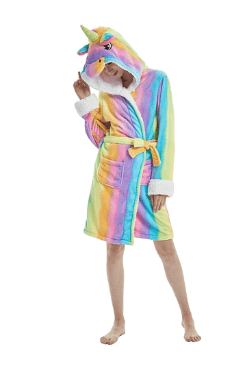 Einhorn Bademantel Kawaii Farbverlauf