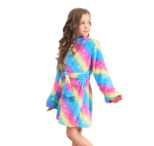 Einhorn Regenbogen Bademantel