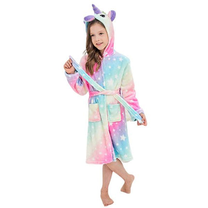 Einhorn Mädchen Bademantel